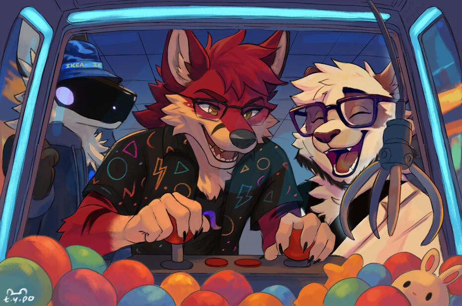 3 Rendered Halfbodies + Background